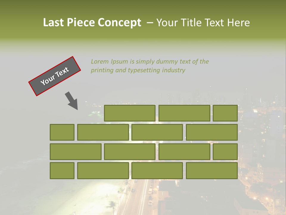 Salvador Of Bahia At Night - Brazil . PowerPoint Template