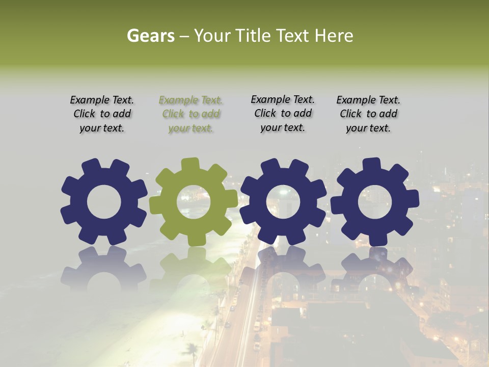 Salvador Of Bahia At Night - Brazil . PowerPoint Template