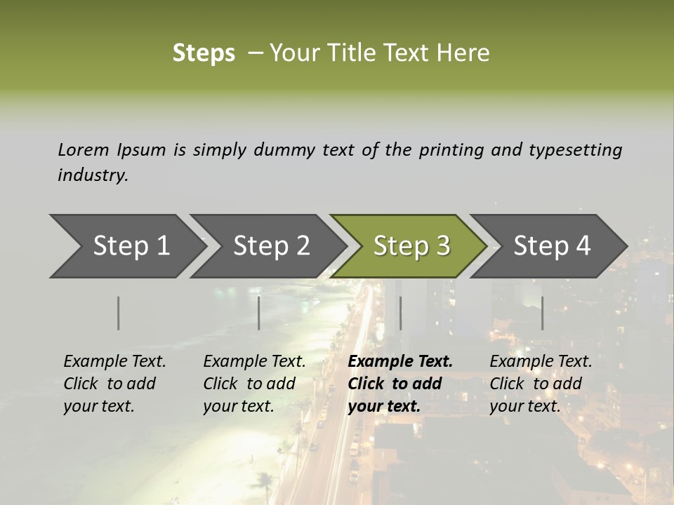 Salvador Of Bahia At Night - Brazil . PowerPoint Template