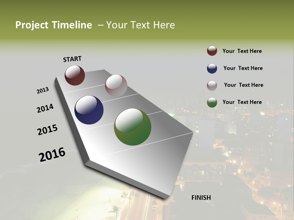 Salvador Of Bahia At Night - Brazil . PowerPoint Template