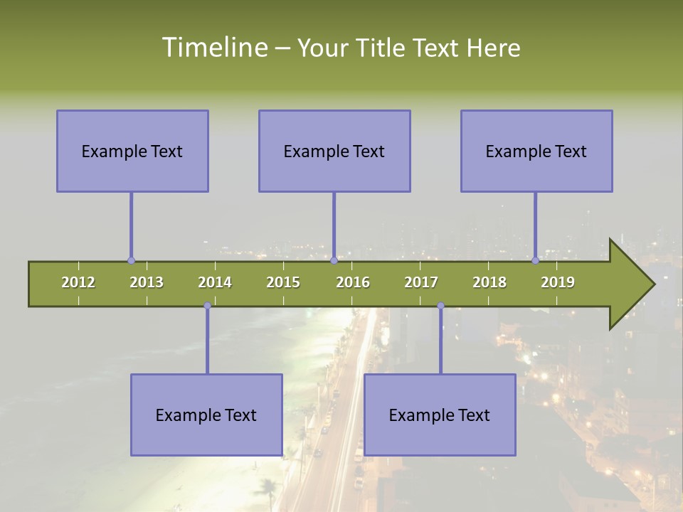 Salvador Of Bahia At Night - Brazil . PowerPoint Template