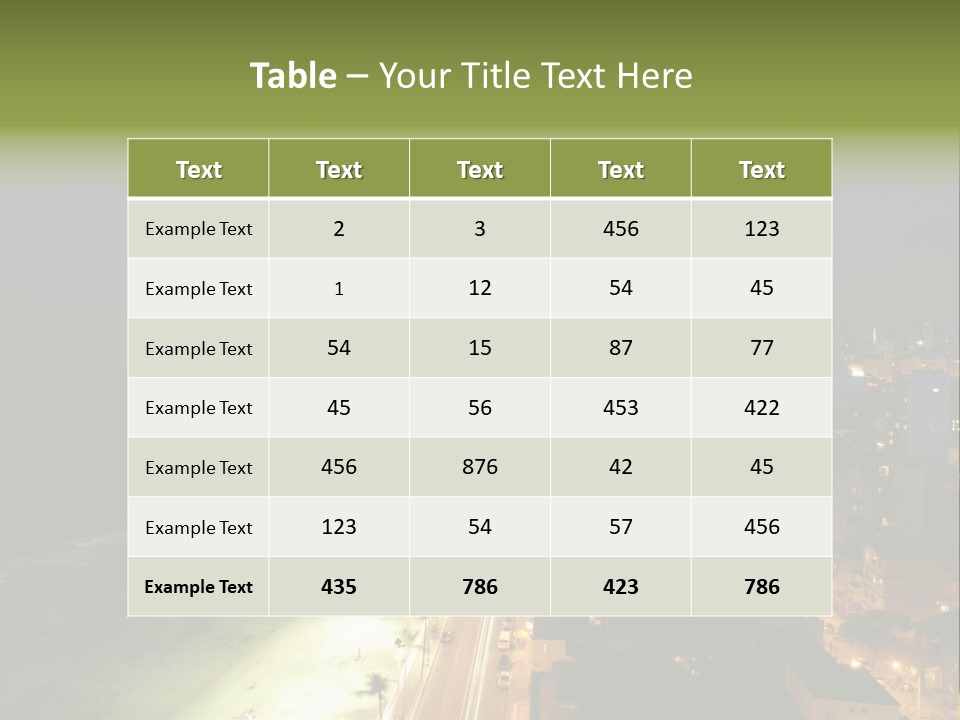 Salvador Of Bahia At Night - Brazil . PowerPoint Template