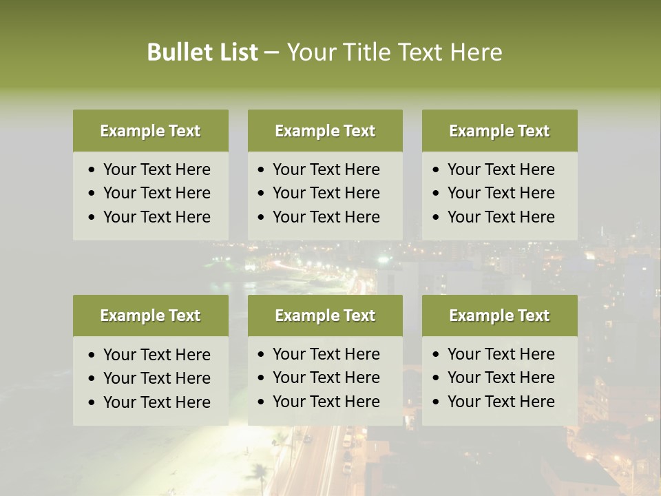 Salvador Of Bahia At Night - Brazil . PowerPoint Template