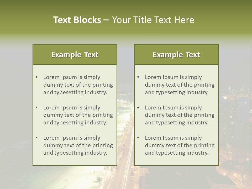 Salvador Of Bahia At Night - Brazil . PowerPoint Template