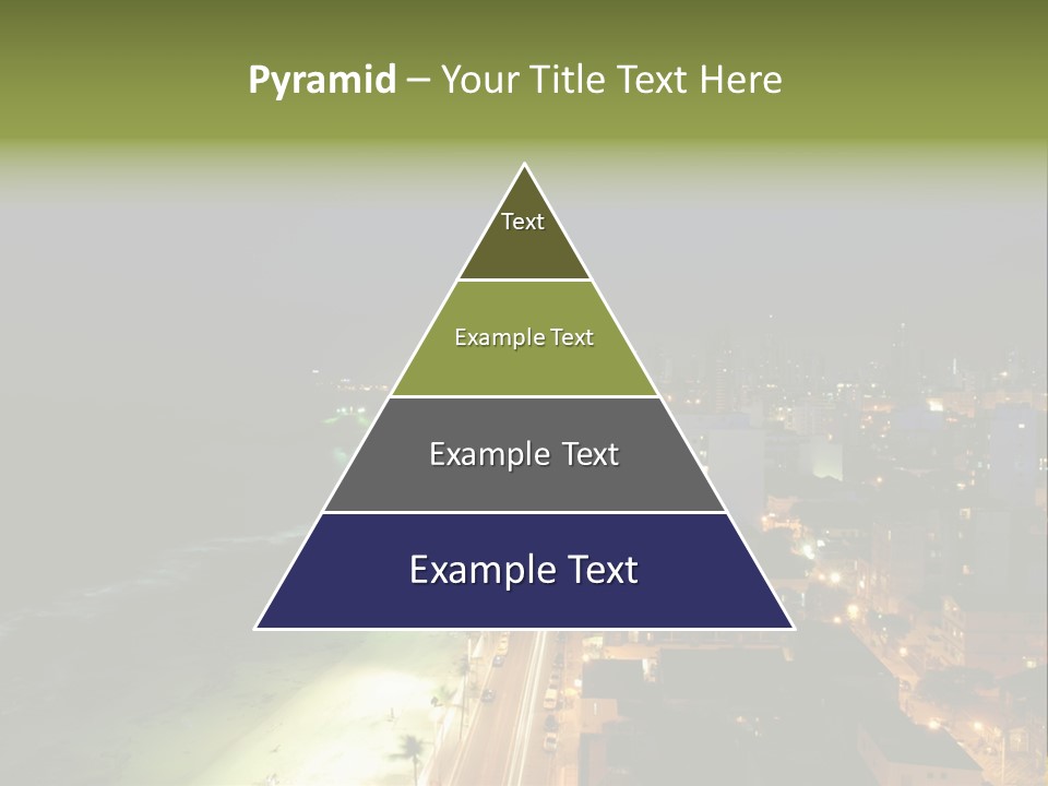 Salvador Of Bahia At Night - Brazil . PowerPoint Template