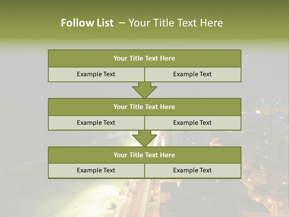 Salvador Of Bahia At Night - Brazil . PowerPoint Template