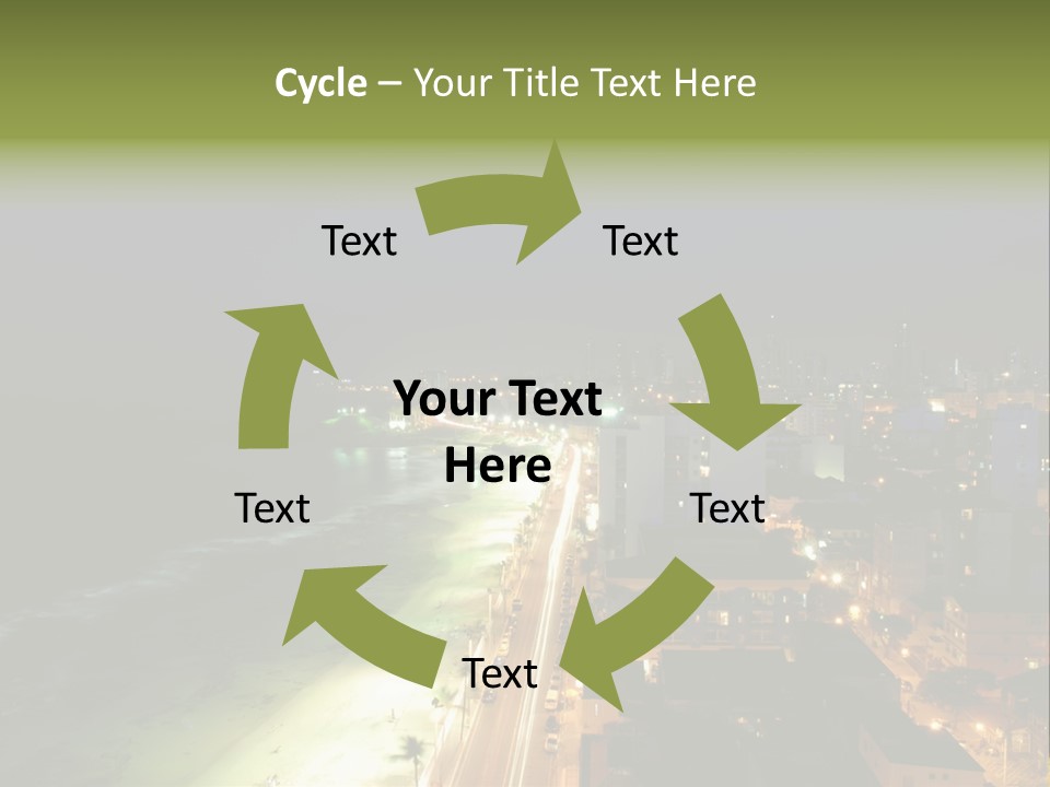 Salvador Of Bahia At Night - Brazil . PowerPoint Template