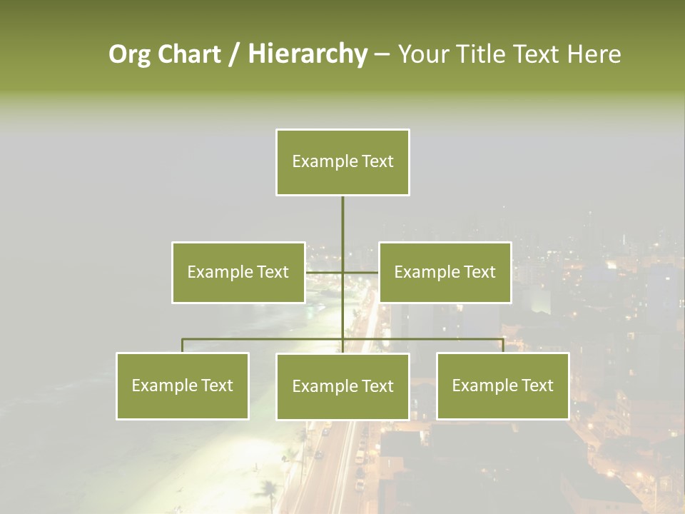 Salvador Of Bahia At Night - Brazil . PowerPoint Template