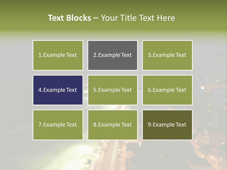 Salvador Of Bahia At Night - Brazil . PowerPoint Template