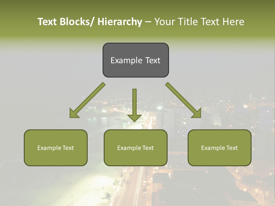 Salvador Of Bahia At Night - Brazil . PowerPoint Template