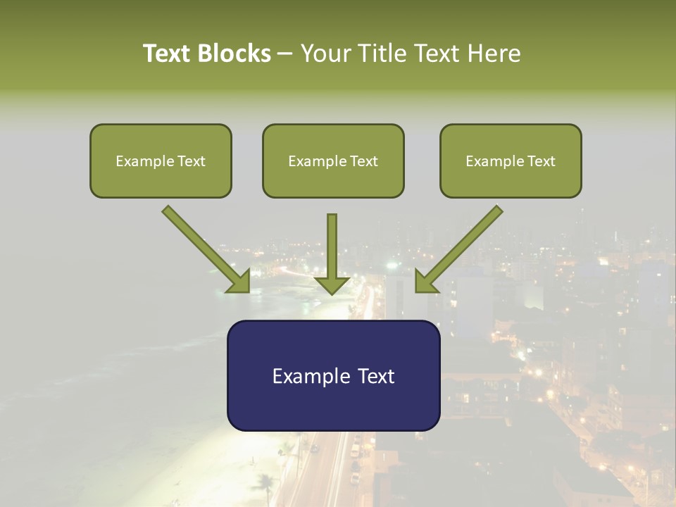 Salvador Of Bahia At Night - Brazil . PowerPoint Template