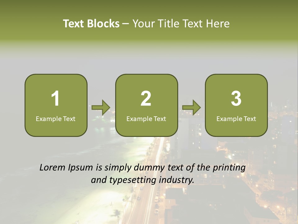 Salvador Of Bahia At Night - Brazil . PowerPoint Template