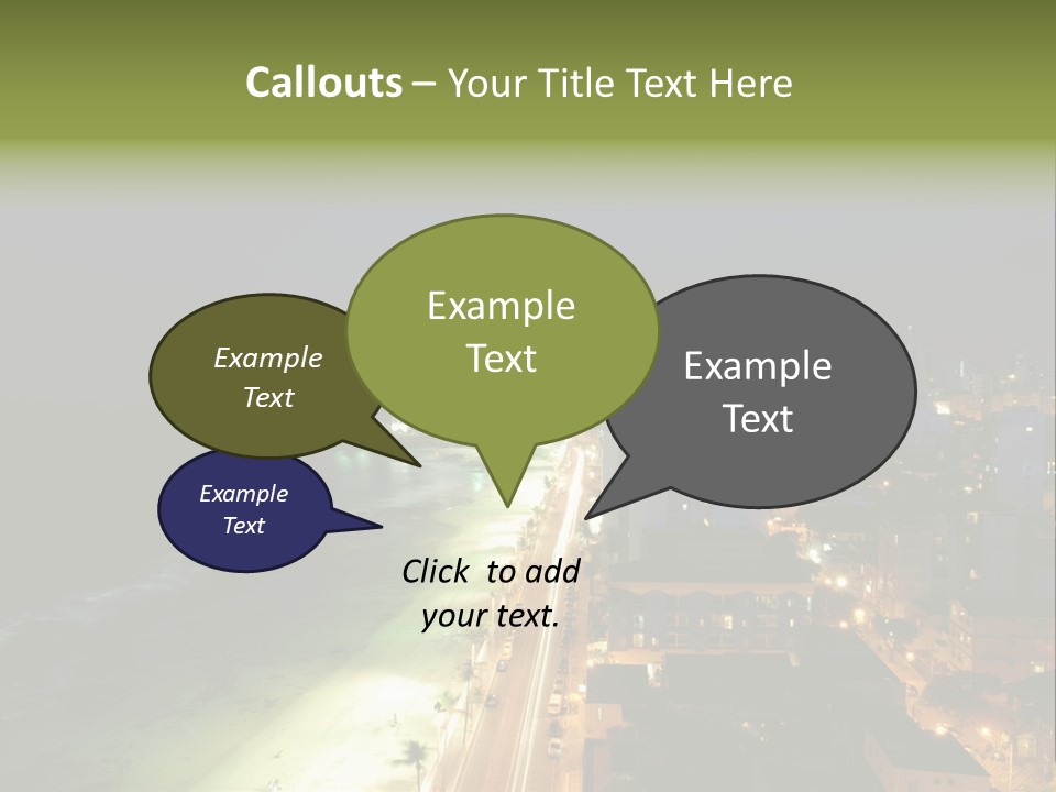 Salvador Of Bahia At Night - Brazil . PowerPoint Template