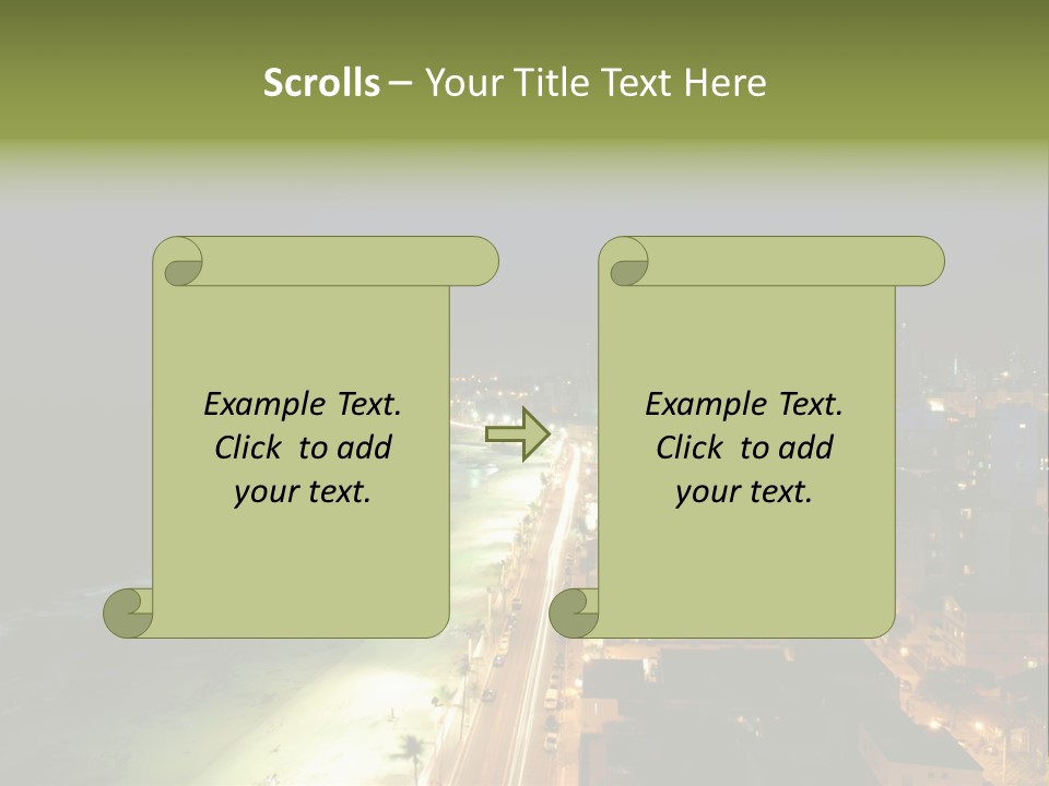 Salvador Of Bahia At Night - Brazil . PowerPoint Template