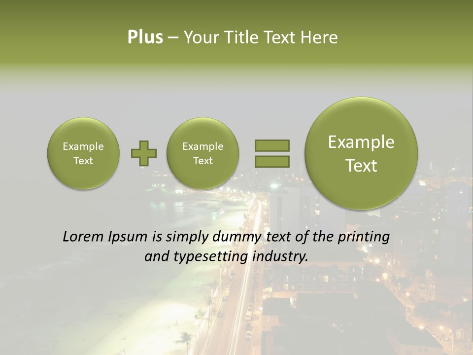 Salvador Of Bahia At Night - Brazil . PowerPoint Template