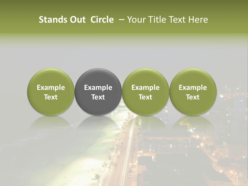 Salvador Of Bahia At Night - Brazil . PowerPoint Template