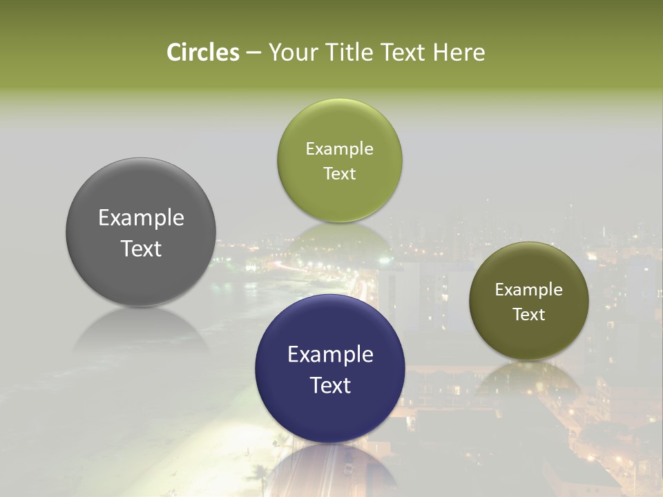 Salvador Of Bahia At Night - Brazil . PowerPoint Template