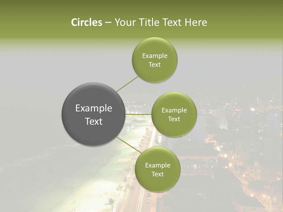 Salvador Of Bahia At Night - Brazil . PowerPoint Template