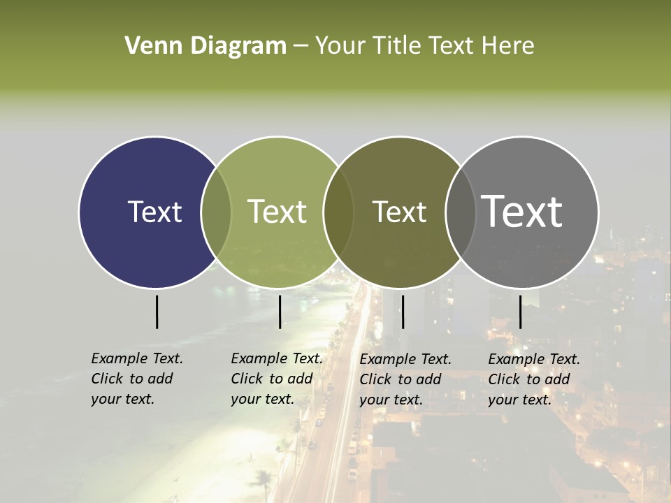 Salvador Of Bahia At Night - Brazil . PowerPoint Template