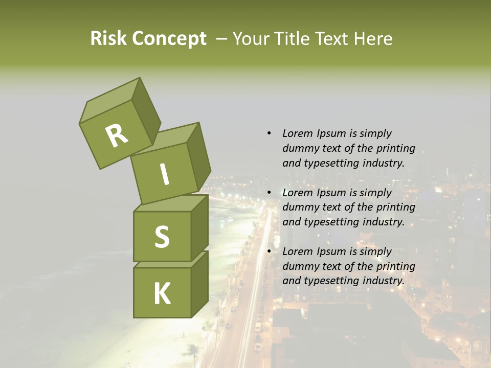 Salvador Of Bahia At Night - Brazil . PowerPoint Template