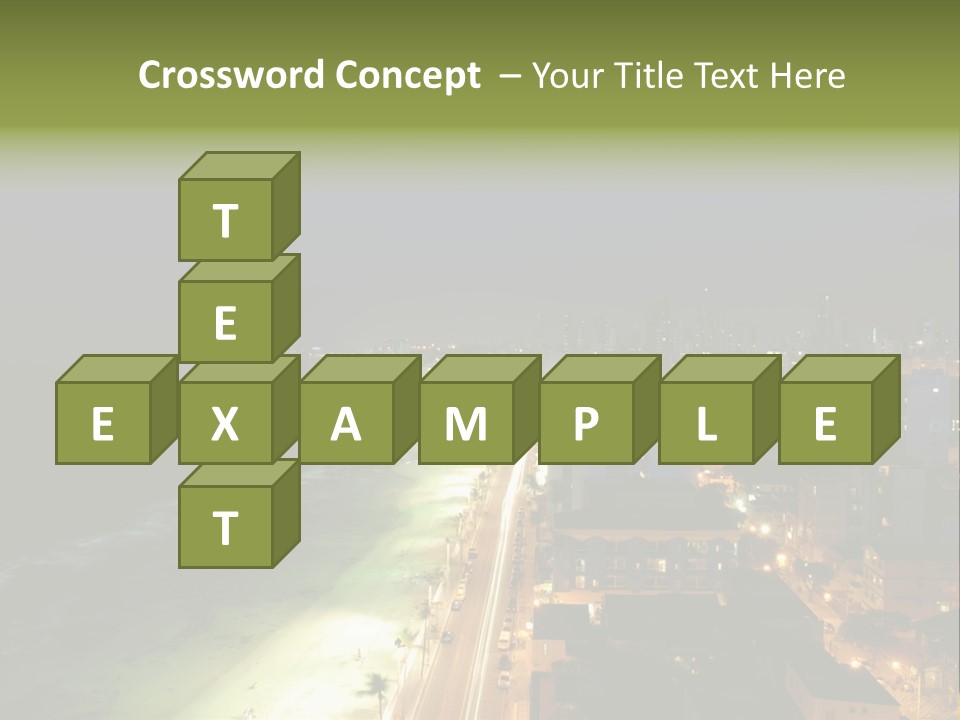 Salvador Of Bahia At Night - Brazil . PowerPoint Template