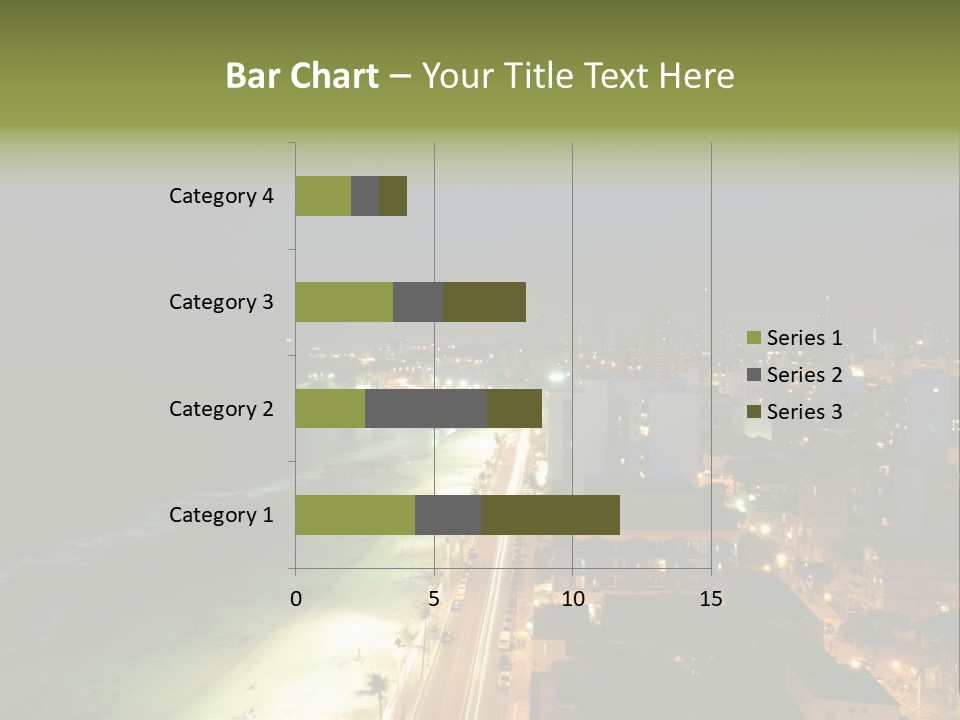 Salvador Of Bahia At Night - Brazil . PowerPoint Template