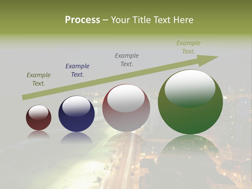 Salvador Of Bahia At Night - Brazil . PowerPoint Template