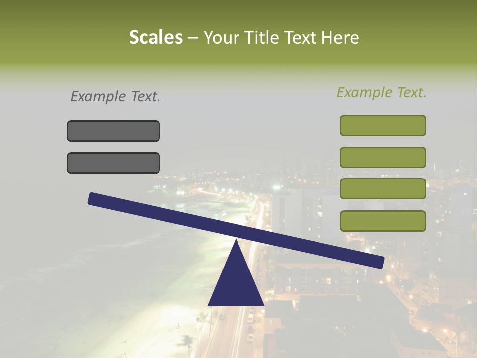 Salvador Of Bahia At Night - Brazil . PowerPoint Template