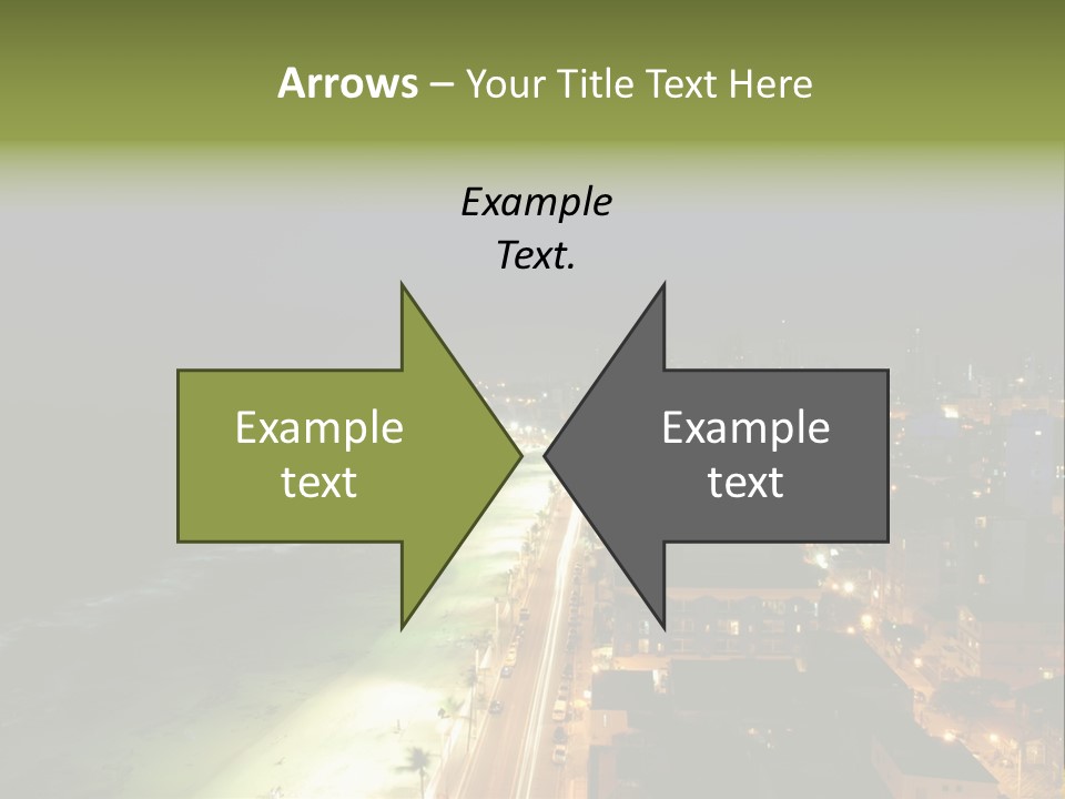 Salvador Of Bahia At Night - Brazil . PowerPoint Template