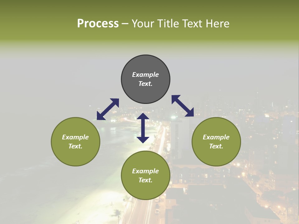 Salvador Of Bahia At Night - Brazil . PowerPoint Template