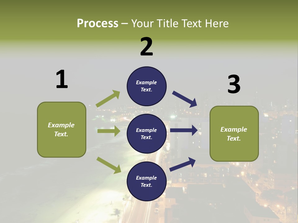 Salvador Of Bahia At Night - Brazil . PowerPoint Template