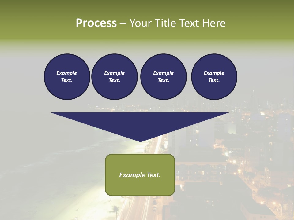 Salvador Of Bahia At Night - Brazil . PowerPoint Template