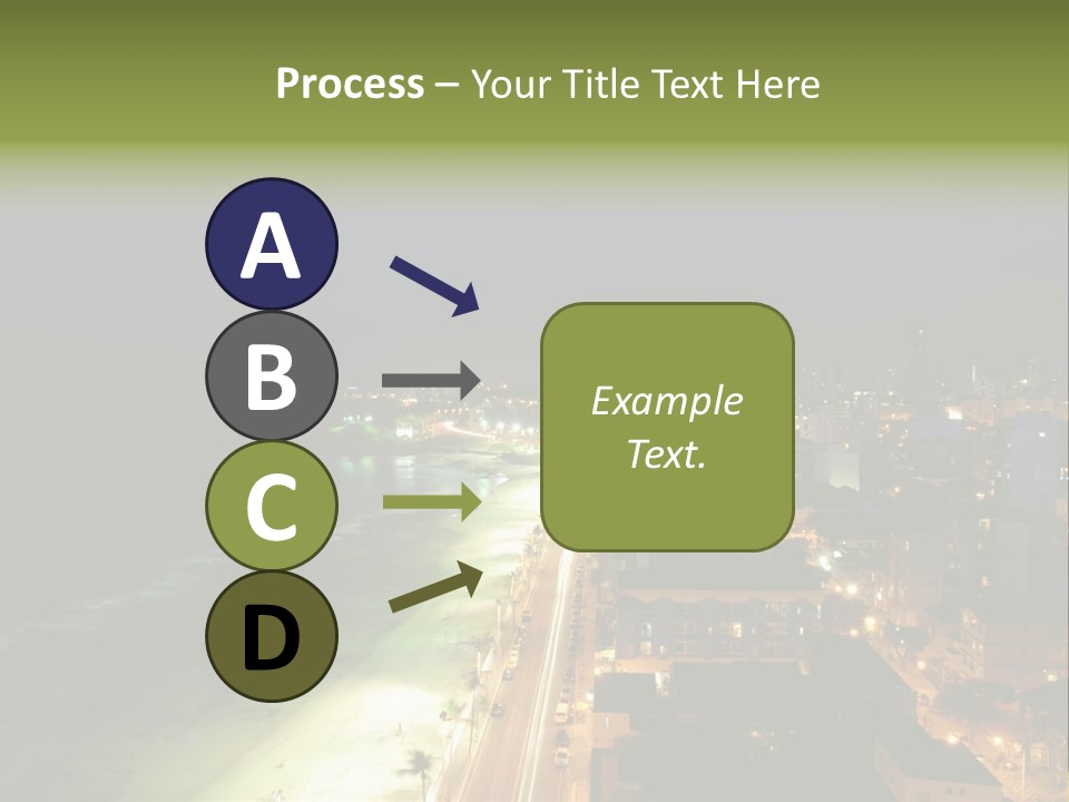 Salvador Of Bahia At Night - Brazil . PowerPoint Template