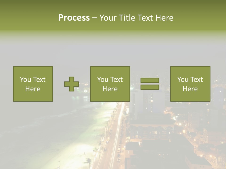 Salvador Of Bahia At Night - Brazil . PowerPoint Template