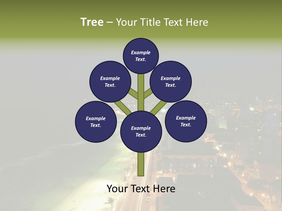 Salvador Of Bahia At Night - Brazil . PowerPoint Template