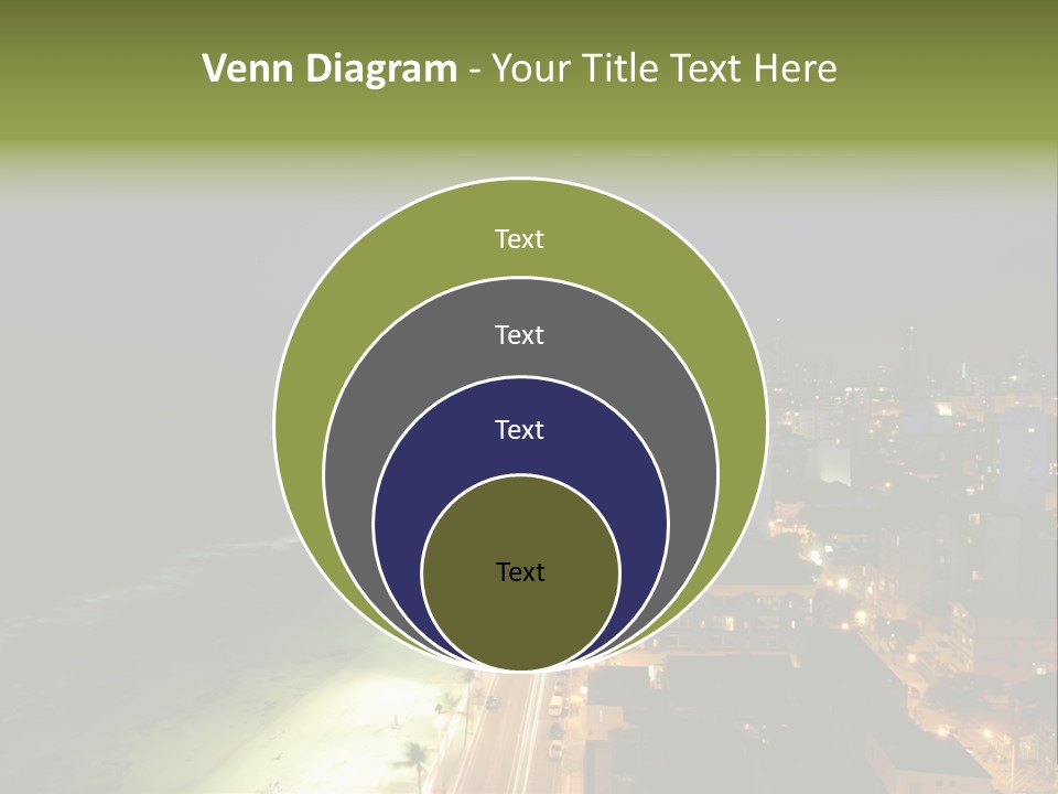 Salvador Of Bahia At Night - Brazil . PowerPoint Template