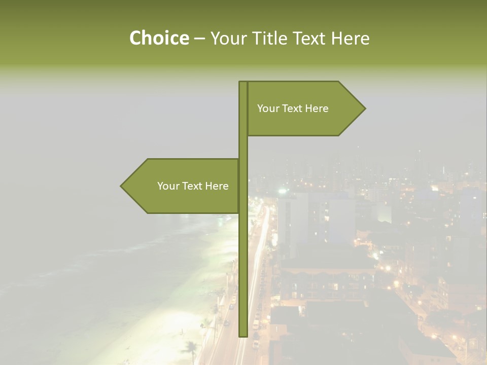 Salvador Of Bahia At Night - Brazil . PowerPoint Template