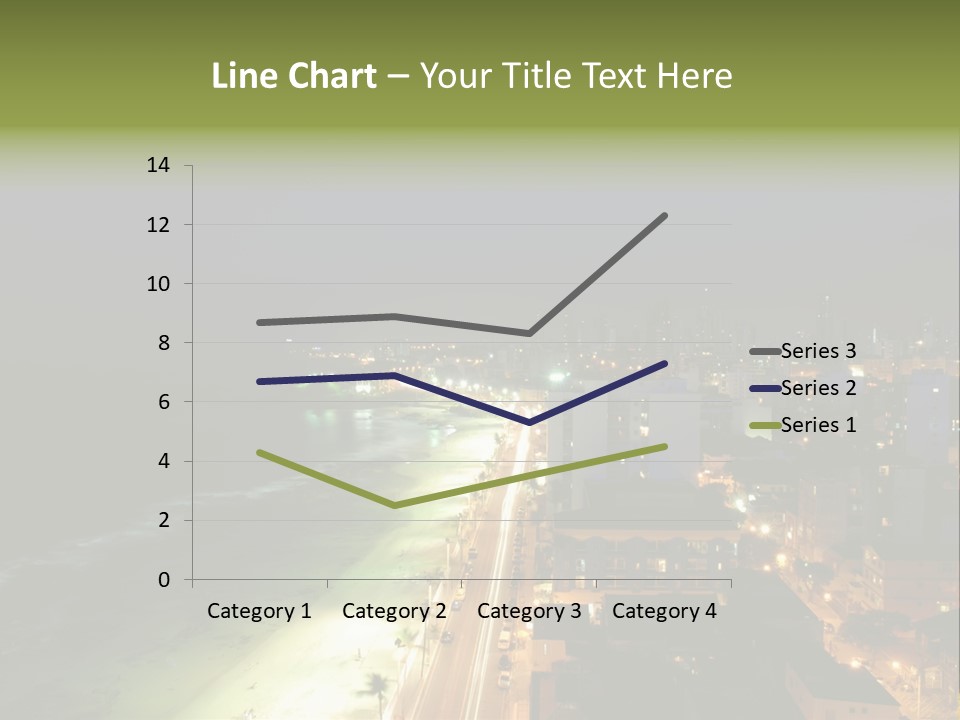 Salvador Of Bahia At Night - Brazil . PowerPoint Template