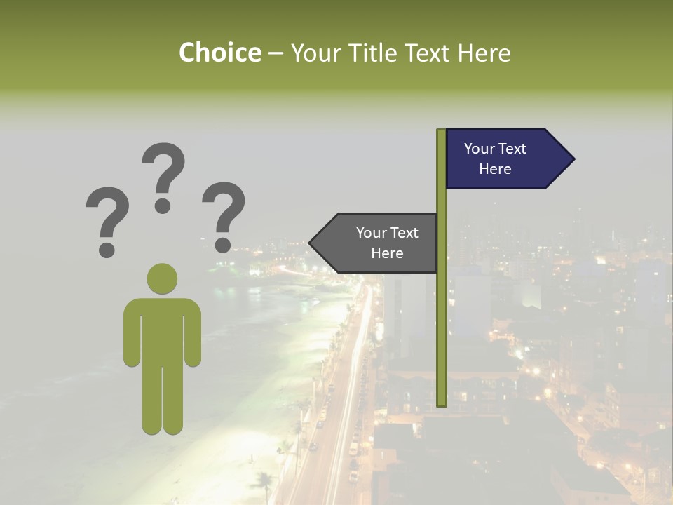 Salvador Of Bahia At Night - Brazil . PowerPoint Template