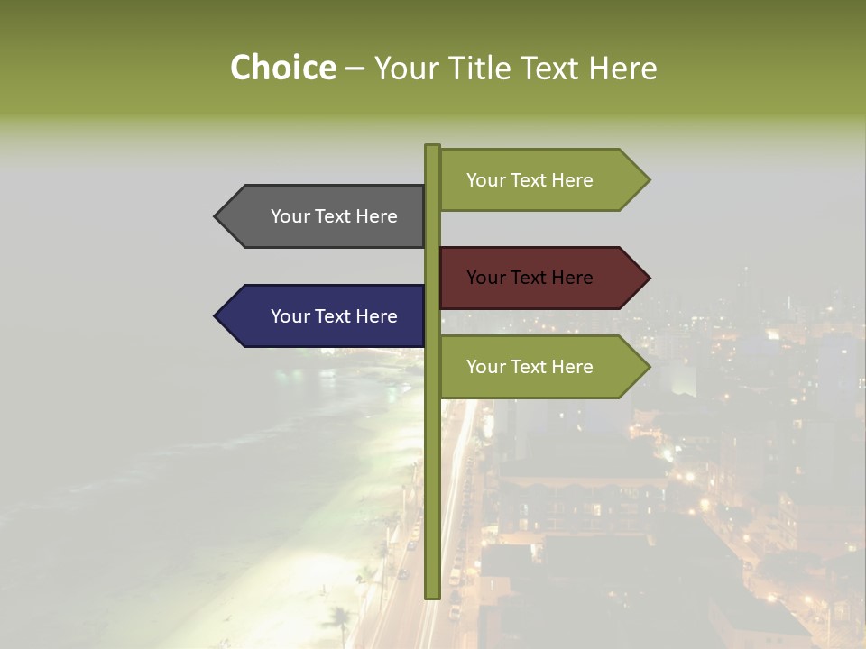 Salvador Of Bahia At Night - Brazil . PowerPoint Template