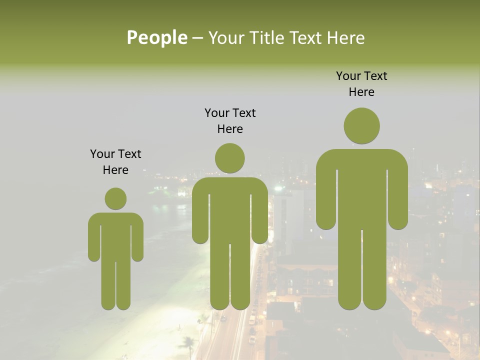 Salvador Of Bahia At Night - Brazil . PowerPoint Template