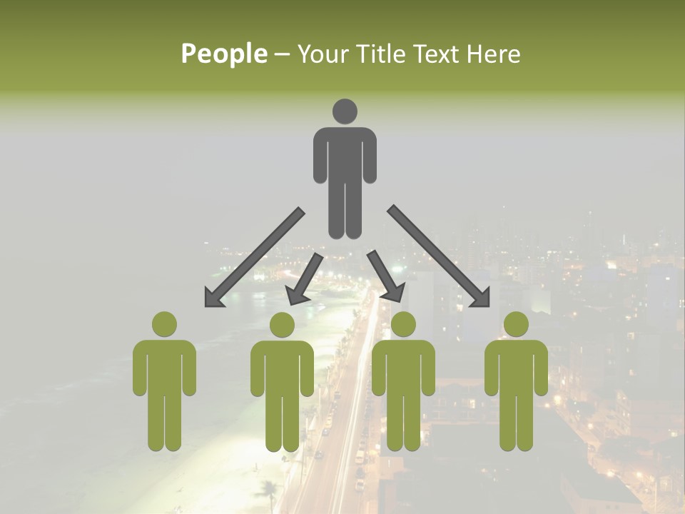 Salvador Of Bahia At Night - Brazil . PowerPoint Template