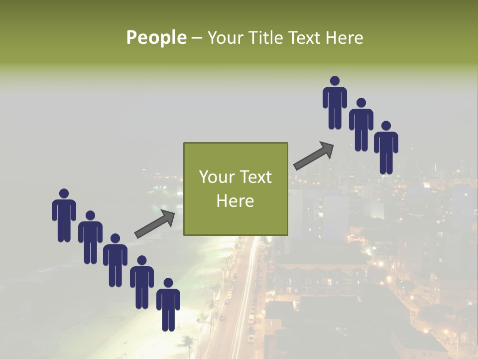 Salvador Of Bahia At Night - Brazil . PowerPoint Template