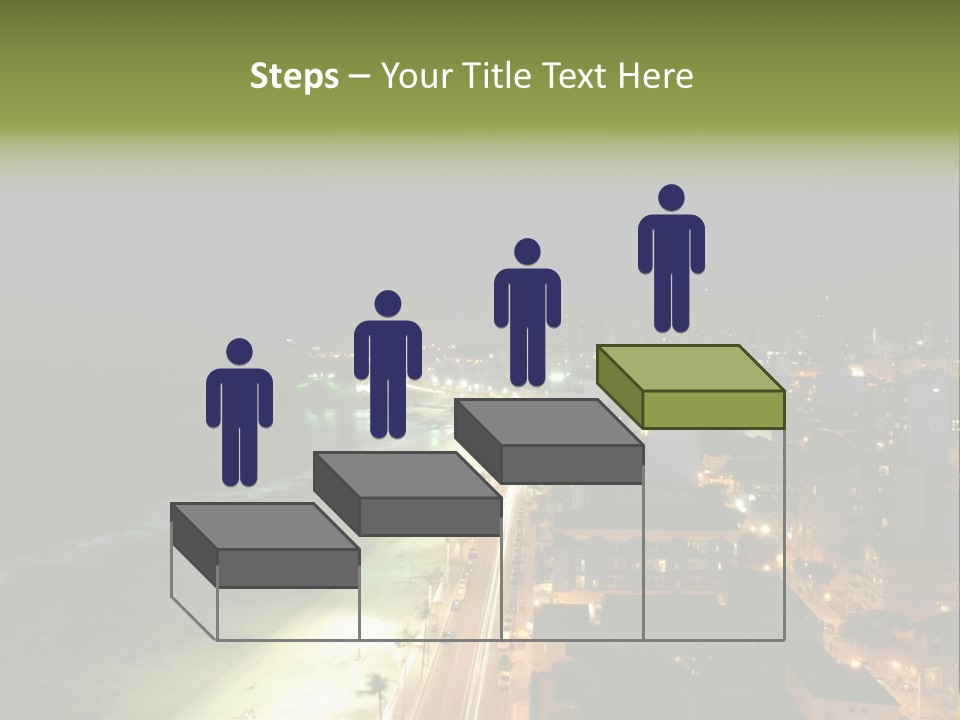 Salvador Of Bahia At Night - Brazil . PowerPoint Template