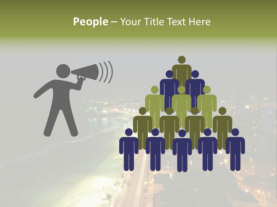 Salvador Of Bahia At Night - Brazil . PowerPoint Template