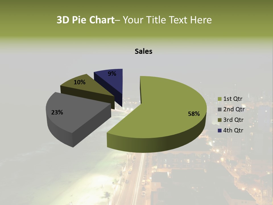 Salvador Of Bahia At Night - Brazil . PowerPoint Template