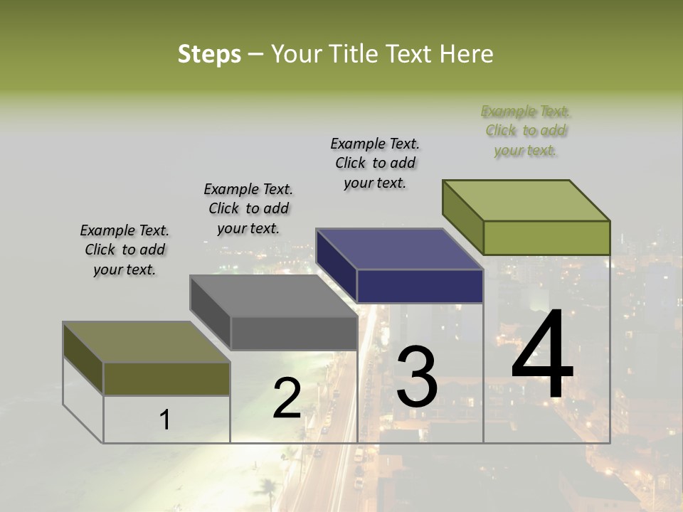 Salvador Of Bahia At Night - Brazil . PowerPoint Template