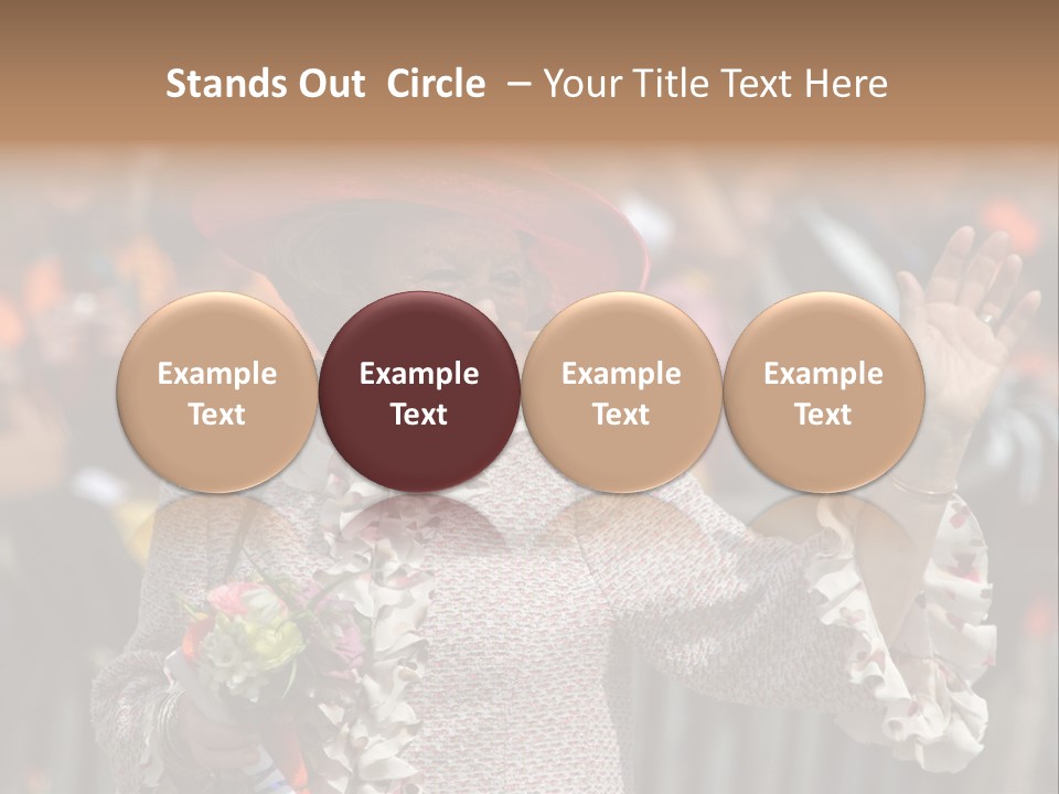 June 2008 - Queen Beatrix Of The Netherlands During Official Public Visit To The City Of The Hague, Netherlands PowerPoint Template