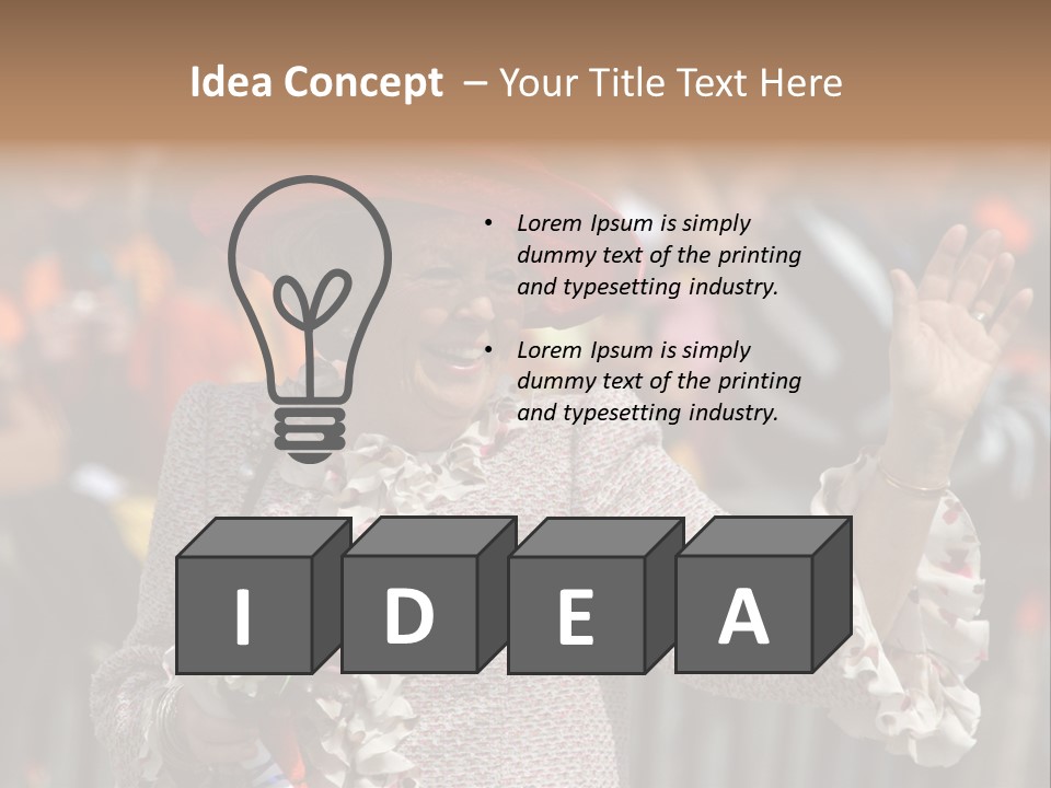 June 2008 - Queen Beatrix Of The Netherlands During Official Public Visit To The City Of The Hague, Netherlands PowerPoint Template