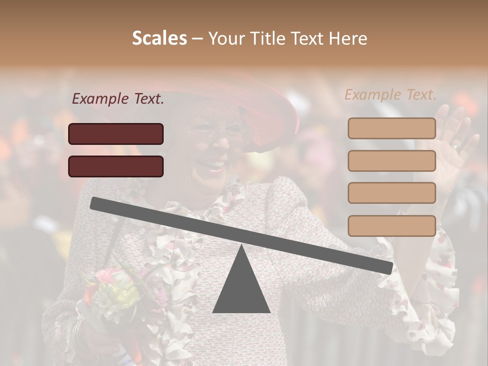 June 2008 - Queen Beatrix Of The Netherlands During Official Public Visit To The City Of The Hague, Netherlands PowerPoint Template